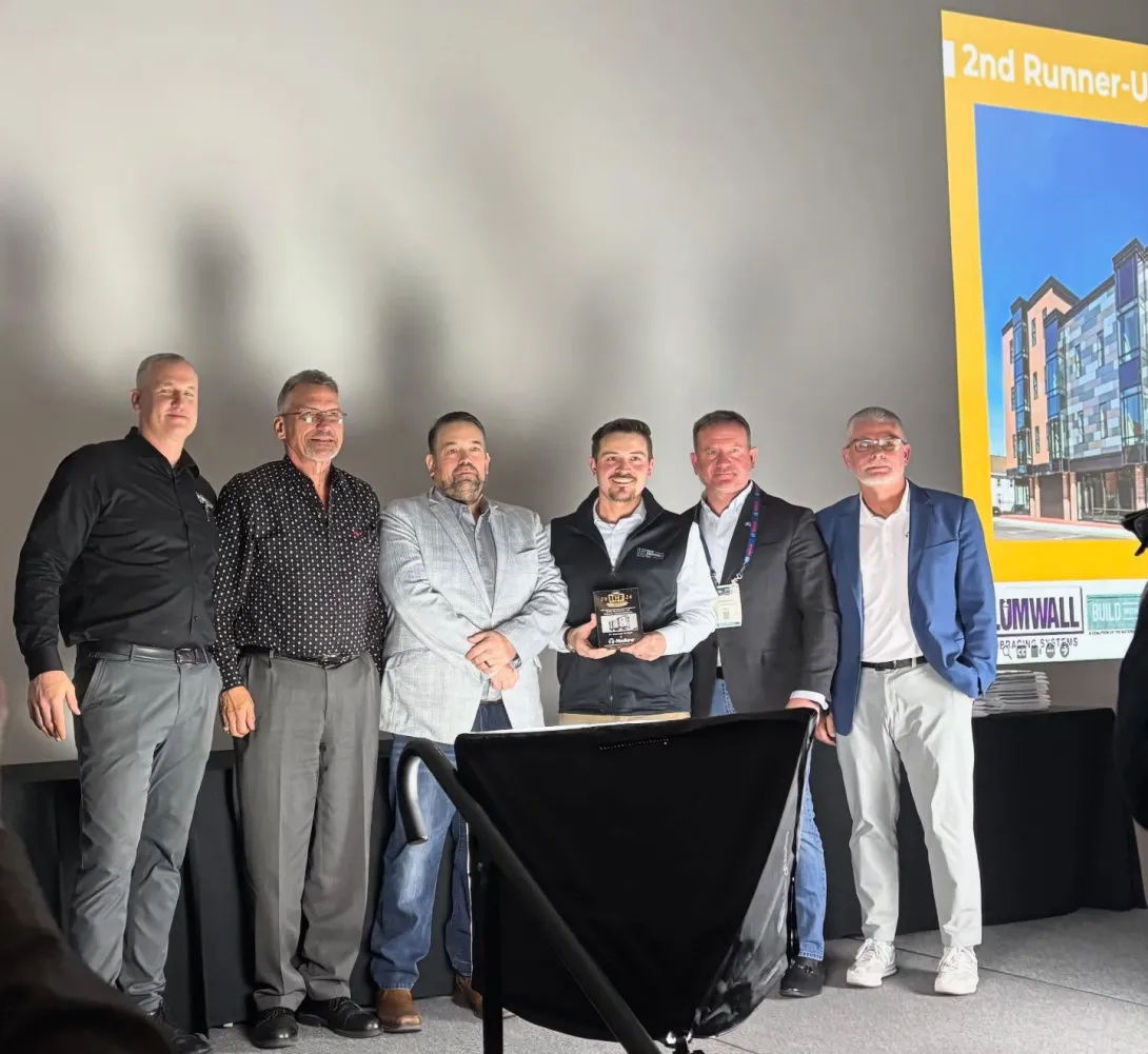 Key Industries team accepting ICF Builder Awards for 21 Summer Street